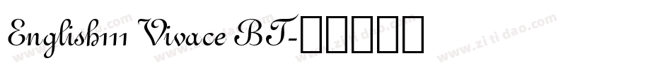 English111 Vivace BT字体转换